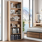 IRONCK Bookshelves and Bookcases Floor Standing 6 Tiers, Oak Brown