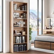 IRONCK Bookshelves and Bookcases Floor Standing 6 Tiers, Oak Brown