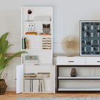 IRONCK 70 in Tall 6 Shelf Industrial Bookshelves and Bookcases with Doors
