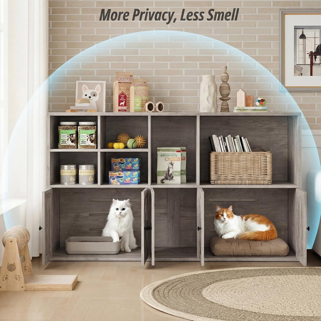 IRONCK Cat Litter Box Enclosure for 2 Cats