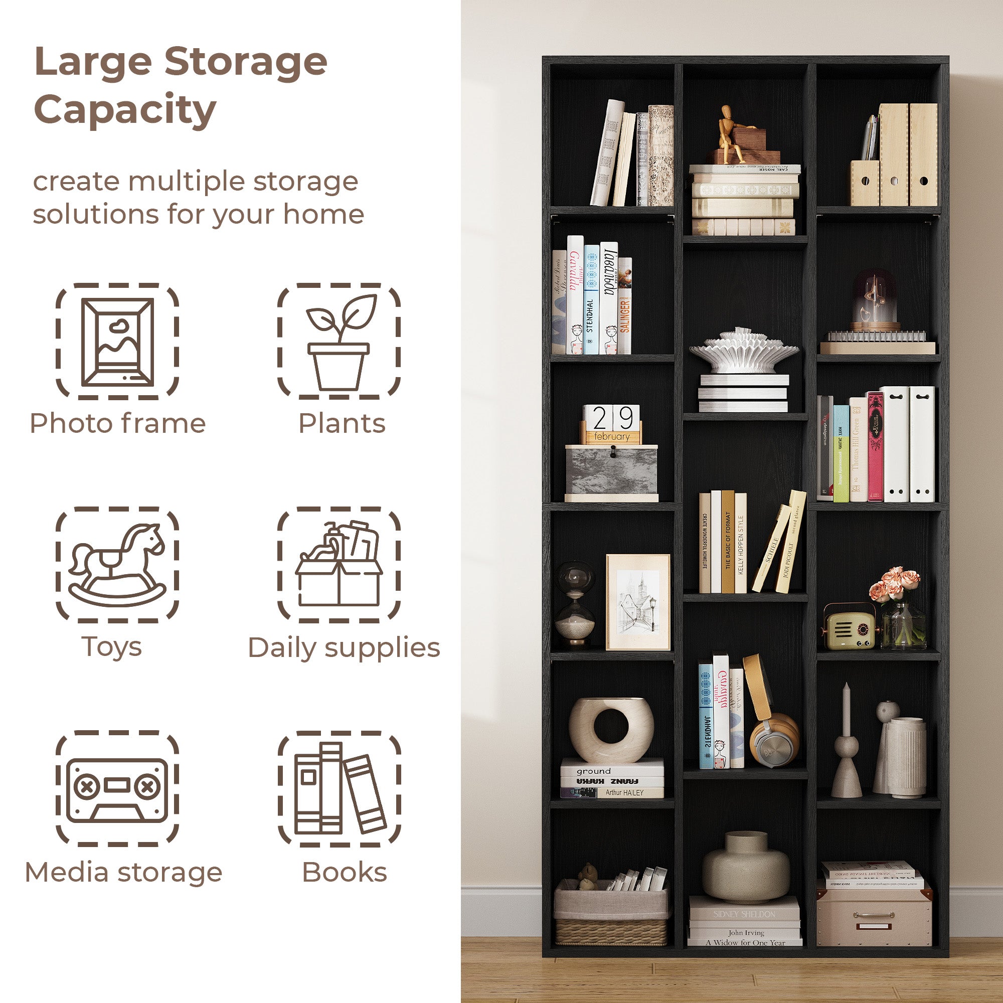 Open Storage Dispaly Shelf for Home Office