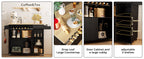 Kitchen Island Cart with Wheels Black