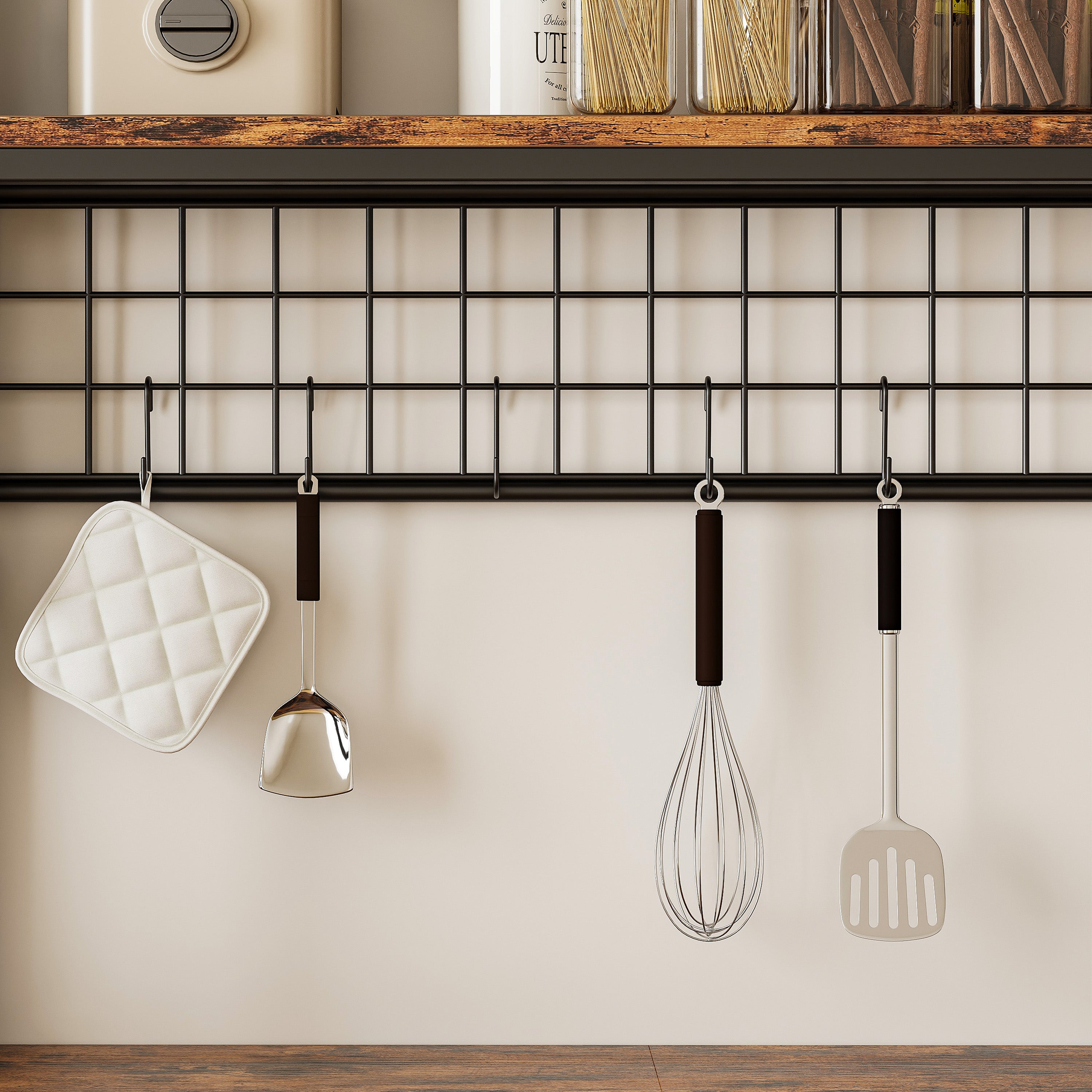 IRONCK 45.5" Wide Large Bakers Rack with Power Outlets