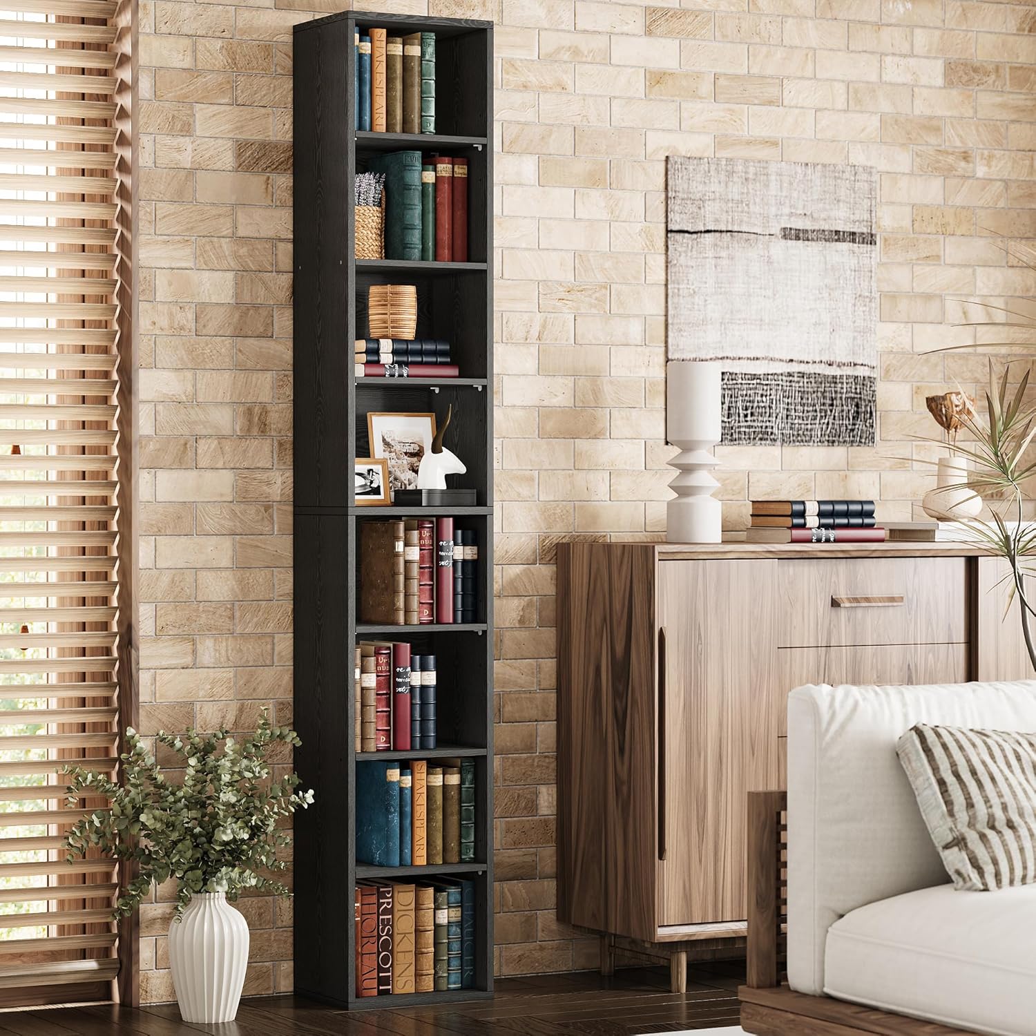 Bookcase with 8-tier storage | IRONCK