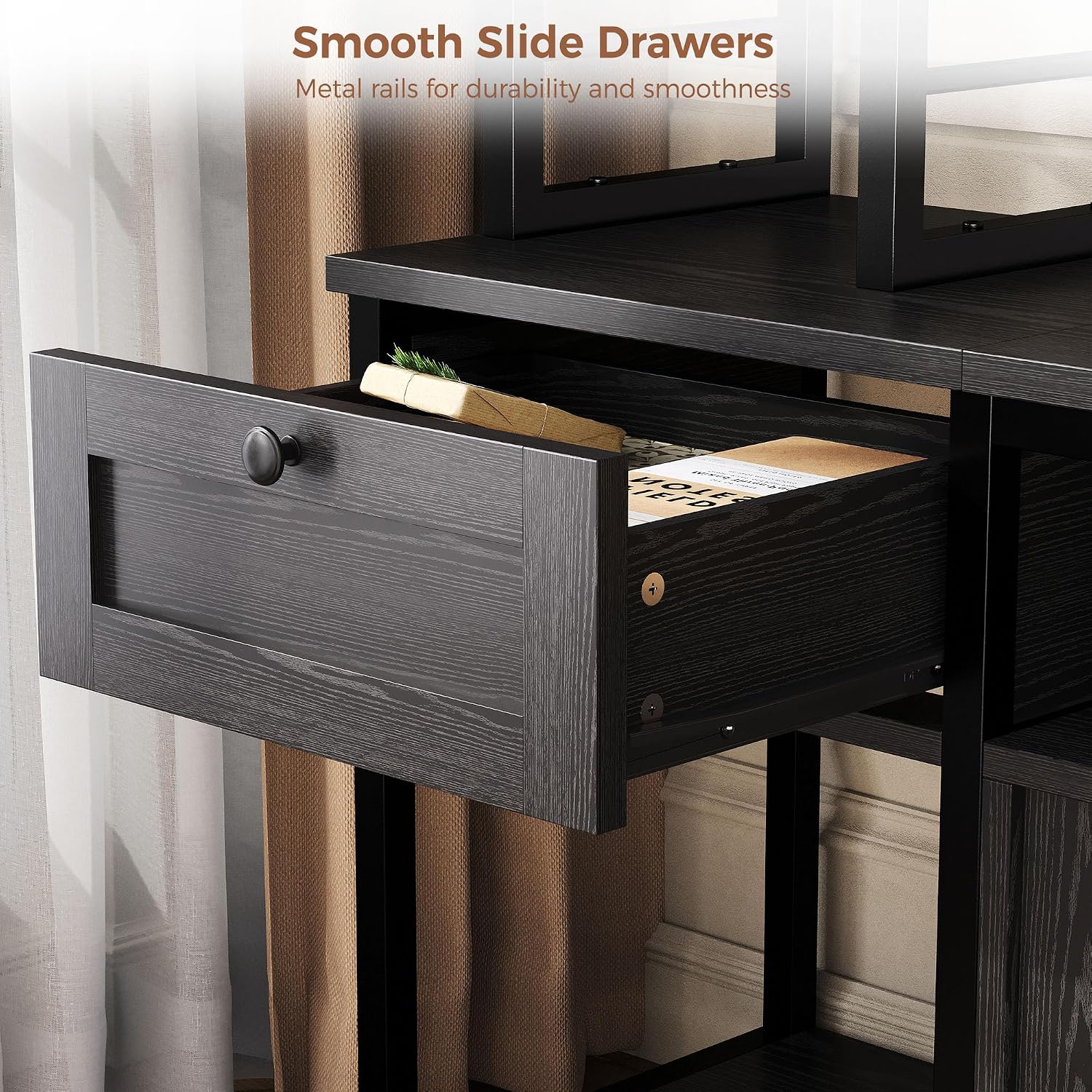 IRONCK 85 Inch Entertainment Center with Storage and Power Outlet