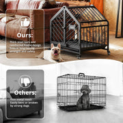 IRONCK 27.6" Dog Crate Furniture with Name Tag