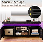 IRONCK TV Stands for TVs 65+ Inch with LED Lights and Power Outlet