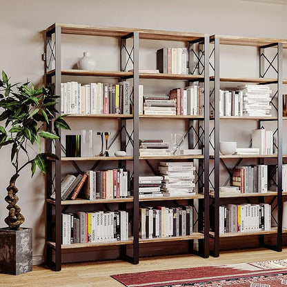 Double Wide 6-Tier Bookshelves