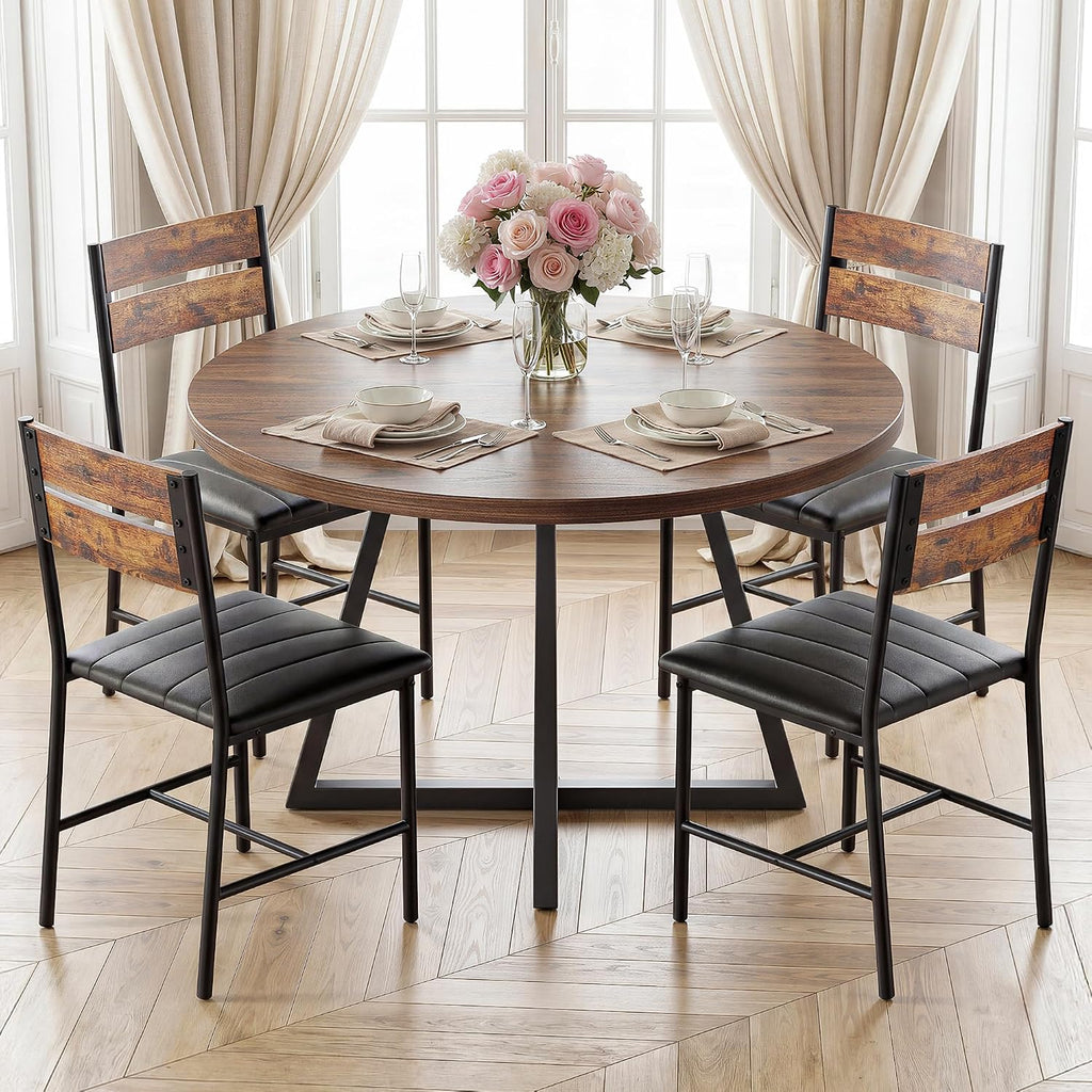 IRONCK Dining Chairs Set of 4, Upholstered Dining Room Chairs, Gray