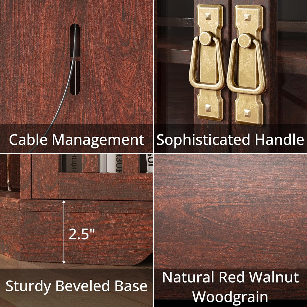 IRONCK Corner TV Stand for TVs up to 60 Inch with Power Outlet