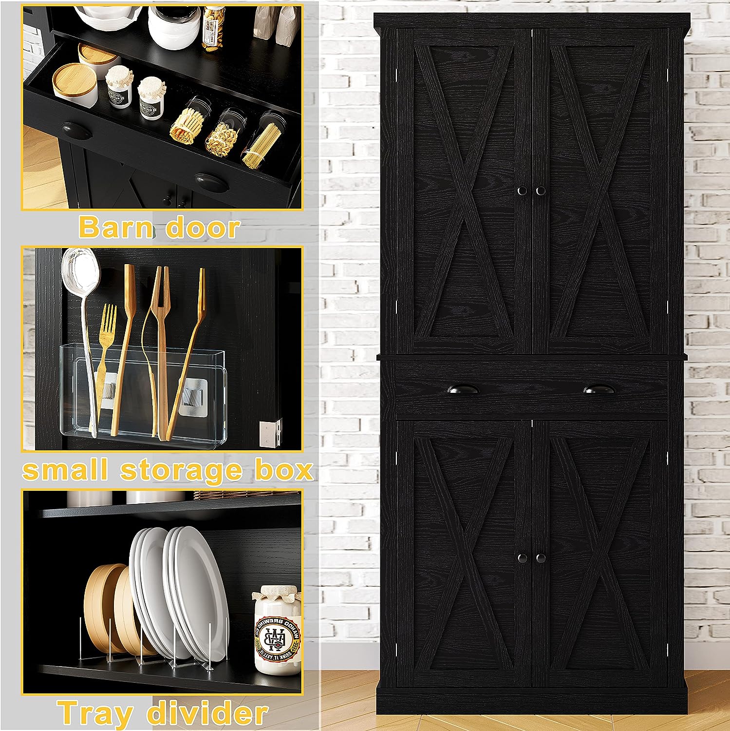 Kitchen Pantry Storage Cabinet