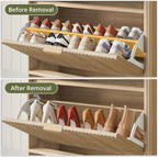 IRONCK Fluted Shoe Cabinet Storage with 2 Flip Drawers