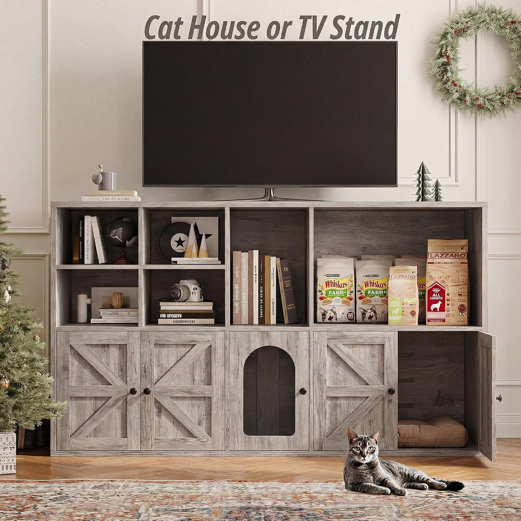 IRONCK Cat Litter Box Enclosure for 2 Cats