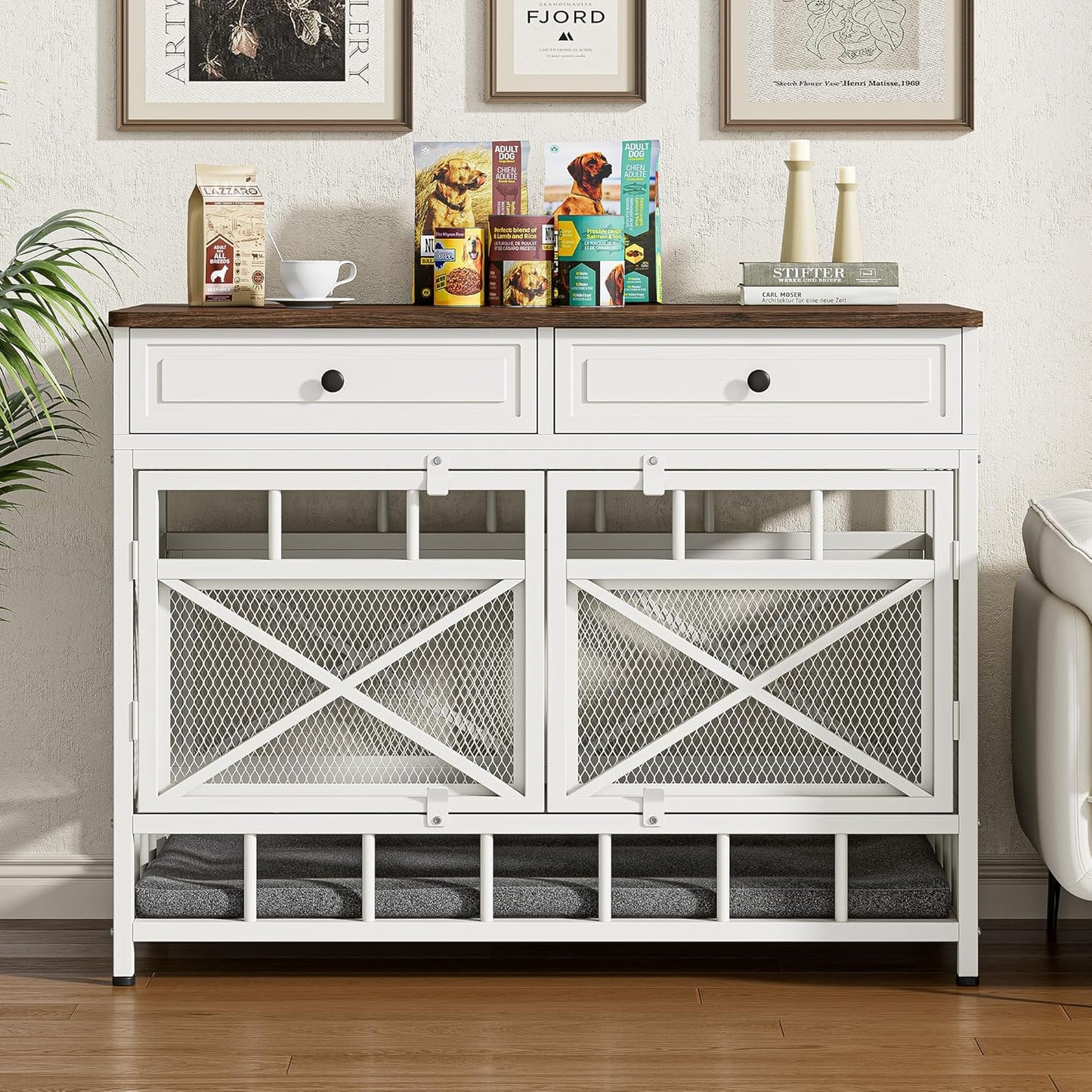 IRONCK 44 inch Large Dog Crate Furniture