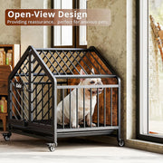 IRONCK 27.6" Dog Crate Furniture with Name Tag