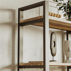 IRONCK Bookshelf 6-Tier Ladder Shelf 110lbs Display Shelf