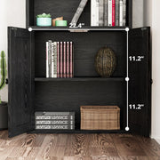 IRONCK 5 Shelf Industrial Bookshelves and Bookcases with Doors