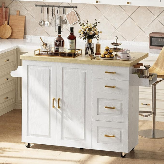 Rolling Kitchen Island Cart on Wheels