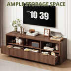 IRONCK 59" Fluted TV Stand for TVs Up to 65", Walnut