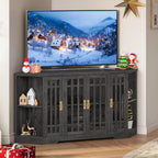 IRONCK Corner TV Stand for TVs up to 60 Inch with Power Outlet