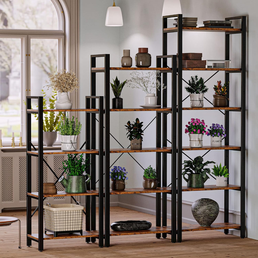 IRONCK Bookshelf 6-Tier Ladder Shelf 110lbs Display Shelf