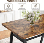 IRONCK 47.2 Inch Dining Table for 4-6, Kitchen Table with Storage Rack