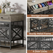 IRONCK 44 inch Large Dog Crate Furniture