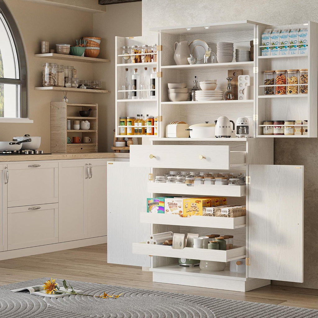 IRONCK 72”Tall Kitchen Pantry Cabinet