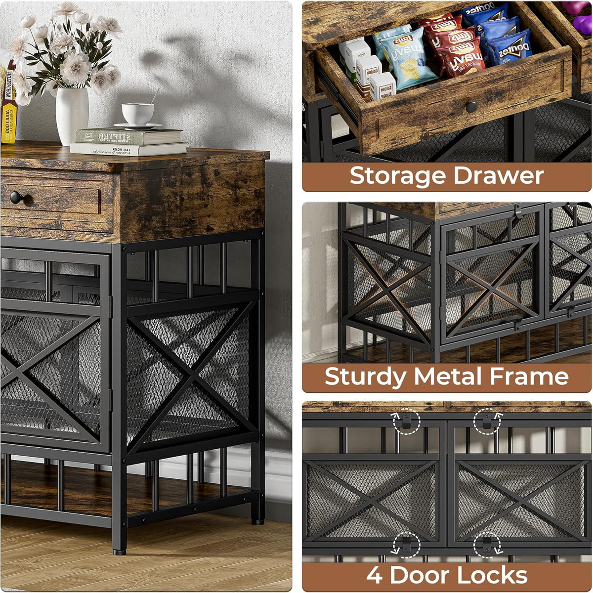 IRONCK 44 inch Large Dog Crate Furniture