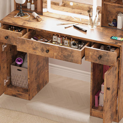 【HOT】7 Drawers Vanity Desk Set
