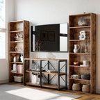 IRONCK Bookshelves and Bookcases Floor Standing 6 Tiers, Vintage Brown