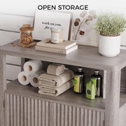 IRONCK Badezimmerschrank mit Tür, kleiner Aufbewahrungsschrank mit verstellbaren Einlegeböden 