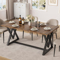 IRONCK 63" Dining Table for 4-6,  with Sturdy Metal Frame-White