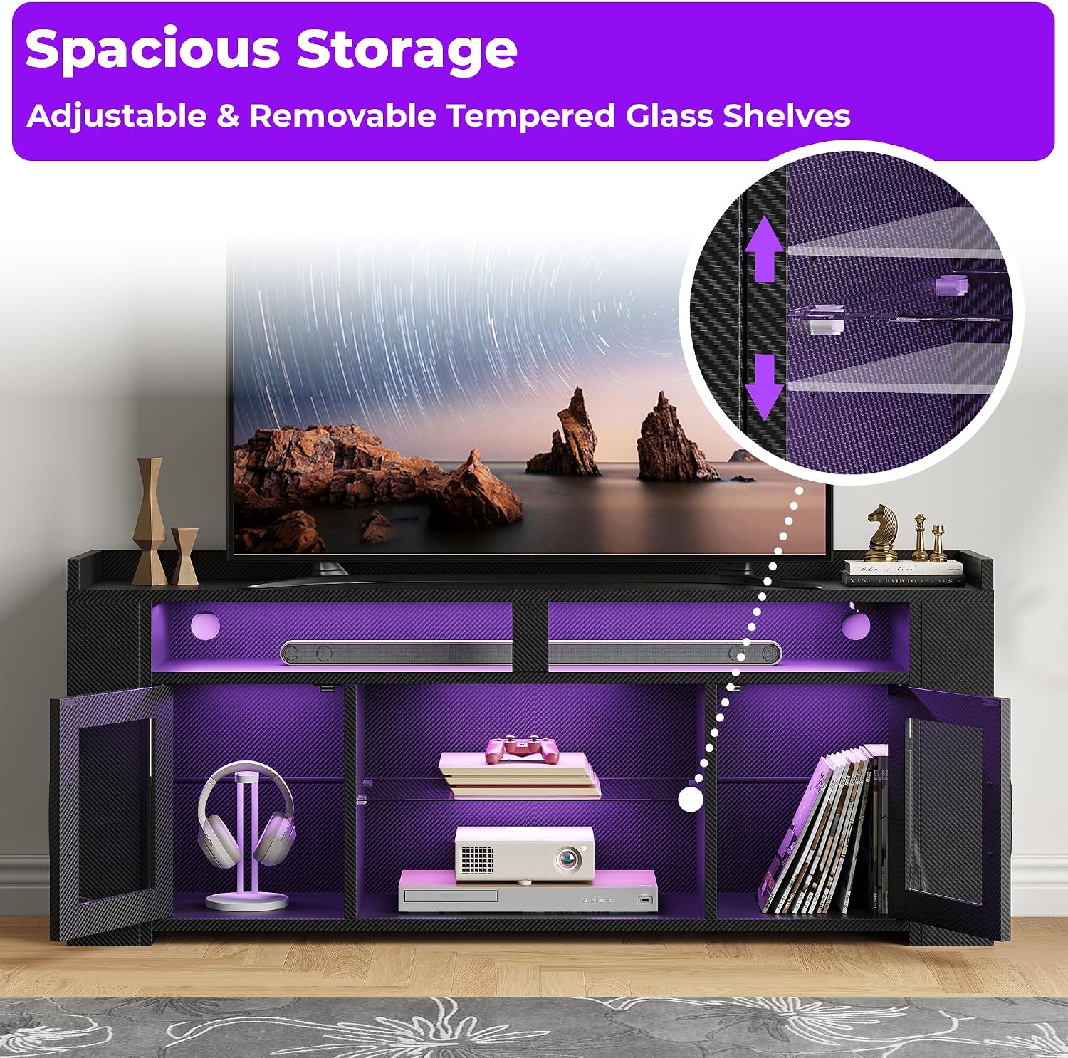 IRONCK LED TV Stand