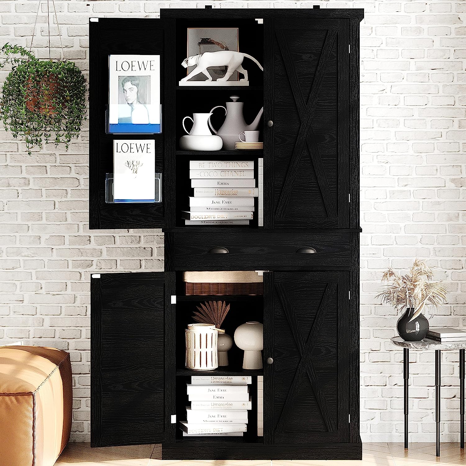  IRONCK Kitchen Pantry Storage Cabinet 72 Height, with