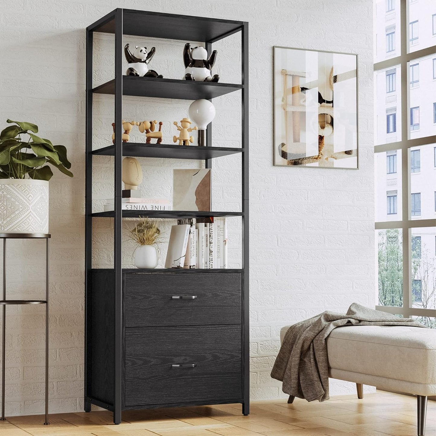 5 Tier Bookcase with Drawers