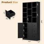 IRONCK 71" Tall Bookcase with 2 Doors