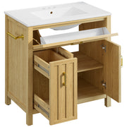 IRONCK 30" Badezimmer-Waschtisch mit Waschbecken