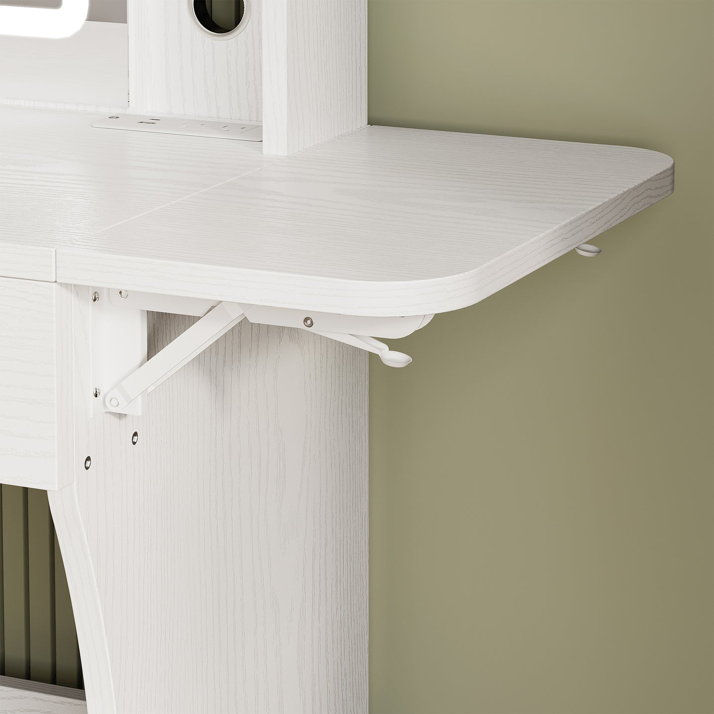 IRONCK Schminktisch mit LED-beleuchtetem Spiegel und Steckdose