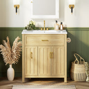 IRONCK 30" Badezimmer-Waschtisch mit Waschbecken