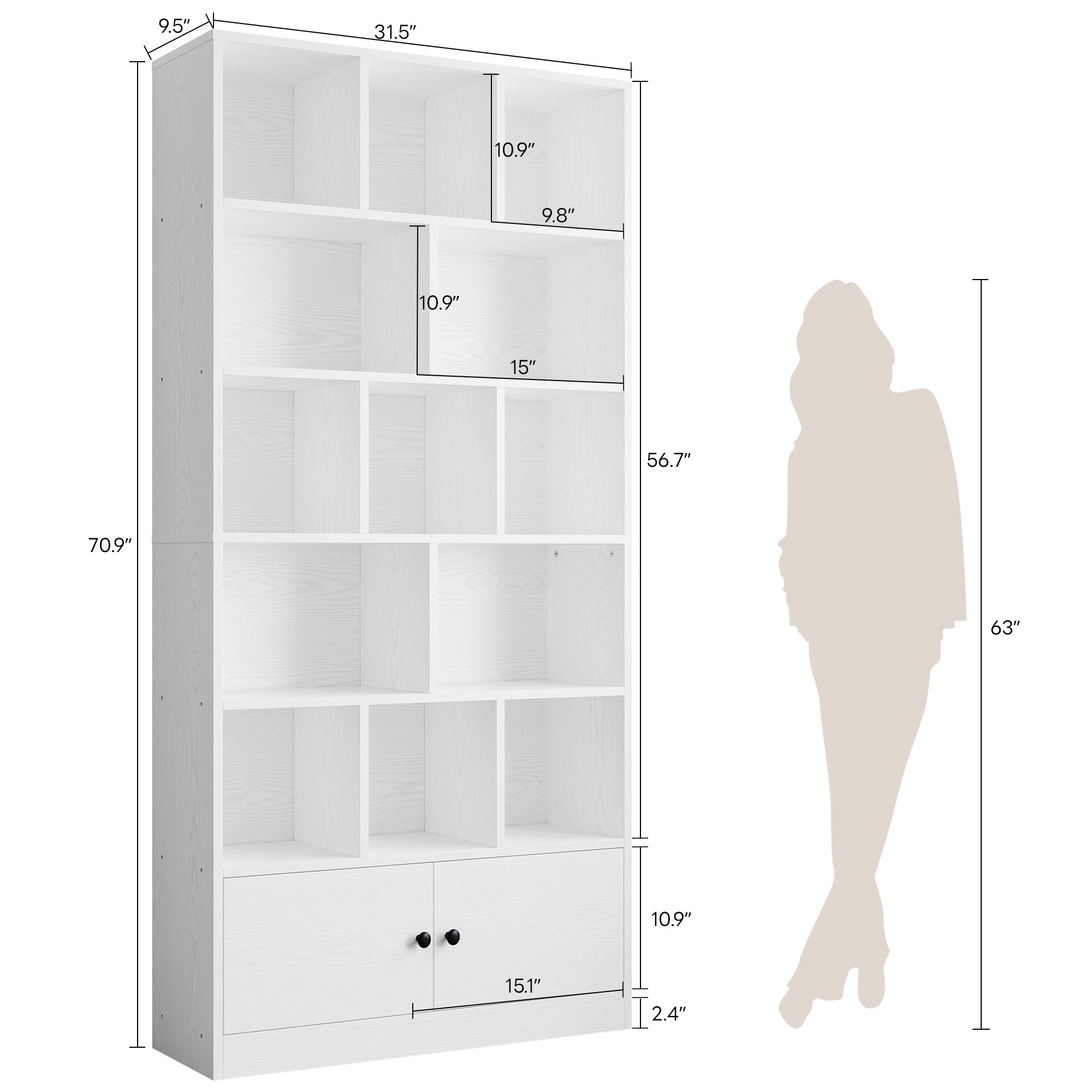 IRONCK 13 Cube Bookcase