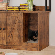 IRONCK Katzentoiletten-Gehäuse mit 4 Ablagen und Türen 