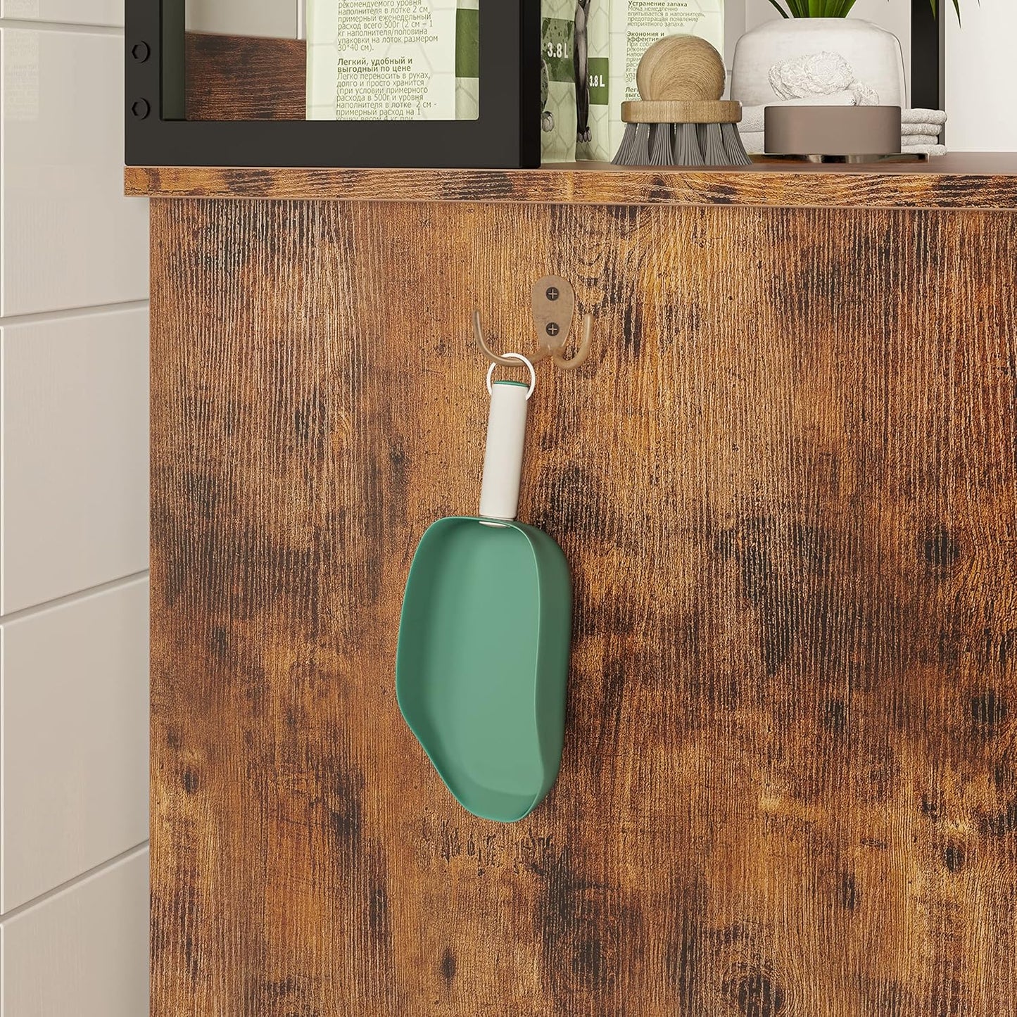 IRONCK Katzentoiletten-Gehäuse mit 4 Ablagen und Türen 