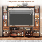 IRONCK 85 Inch Entertainment Center with Storage and Power Outlet