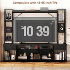 IRONCK 85 Inch Entertainment Center with Storage and Power Outlet