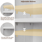 IRONCK 71 " Tall Corner Bookshelf