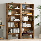 Vintage Brown Bookshelves Set of 2