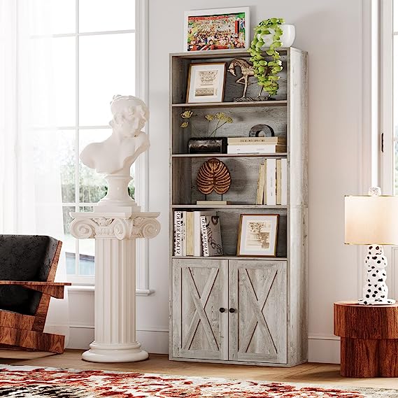 Bookshelf with Cabinet Beige Maple