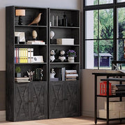 Bücherregal mit Schrank Anthrazitgrau 