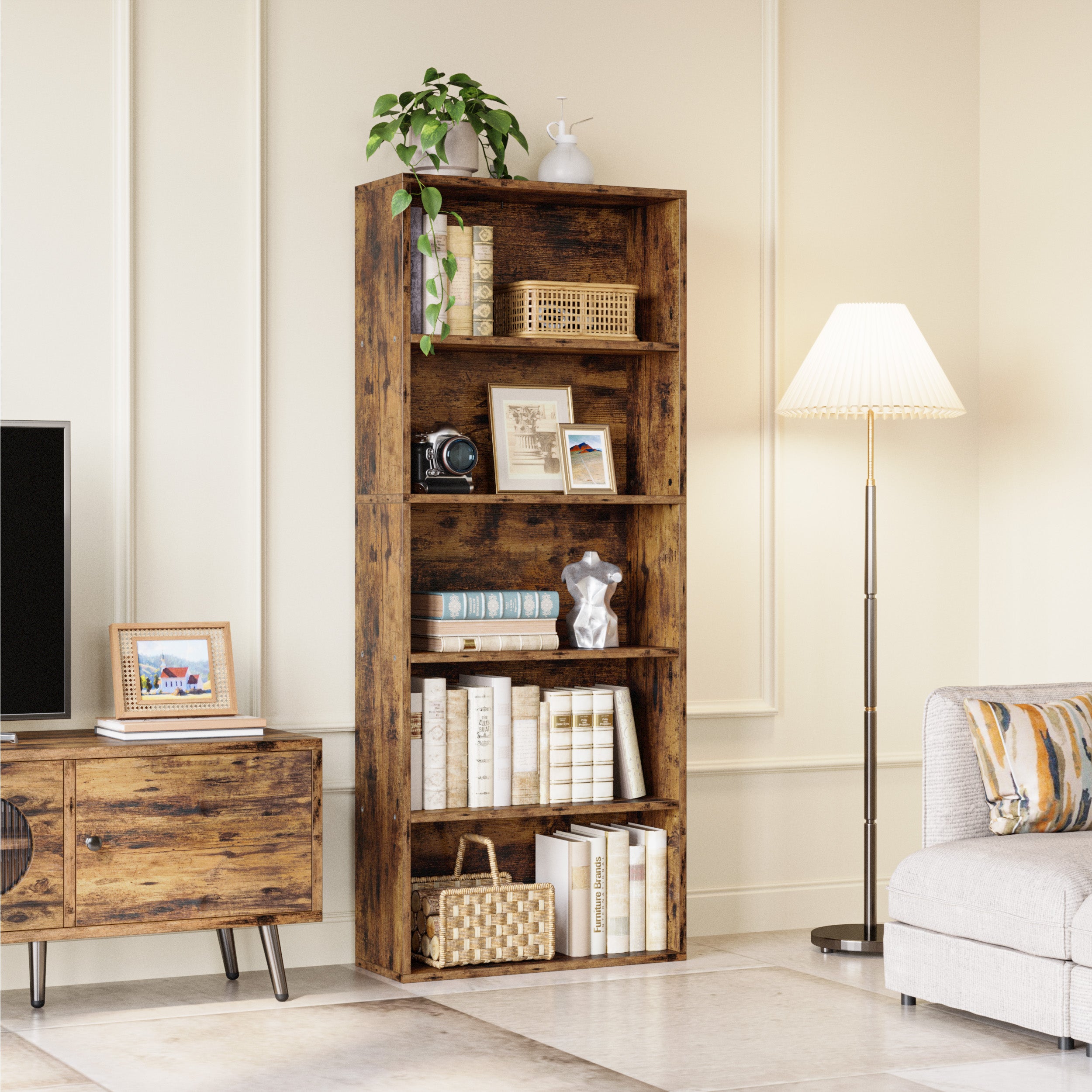 Bücherregal mit 5 Ebenen